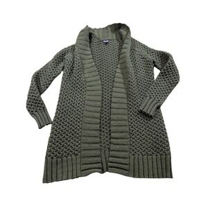 Patagonia Off Country Cardigan Green Waffle Knit Granola Western Sustainable XS